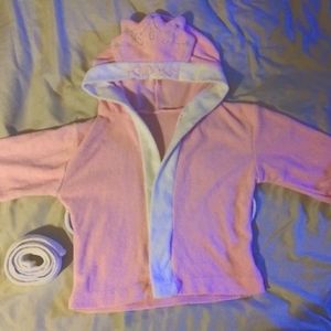 Pink baby girl princess robe